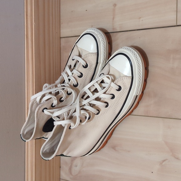 Converse All Stars Shoes - Women's High-Top Canvas Sneakers - Cream